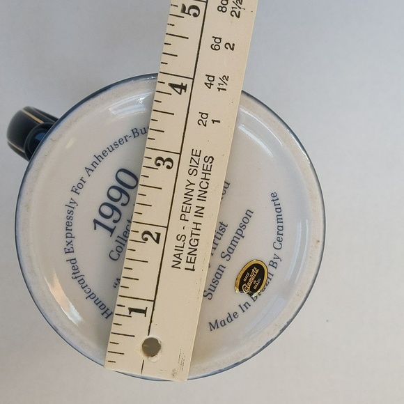 Vintage 1990 Budweiser Handcrafted Clydesdale Stein Beer Mug w/Handle - Picture 13 of 15